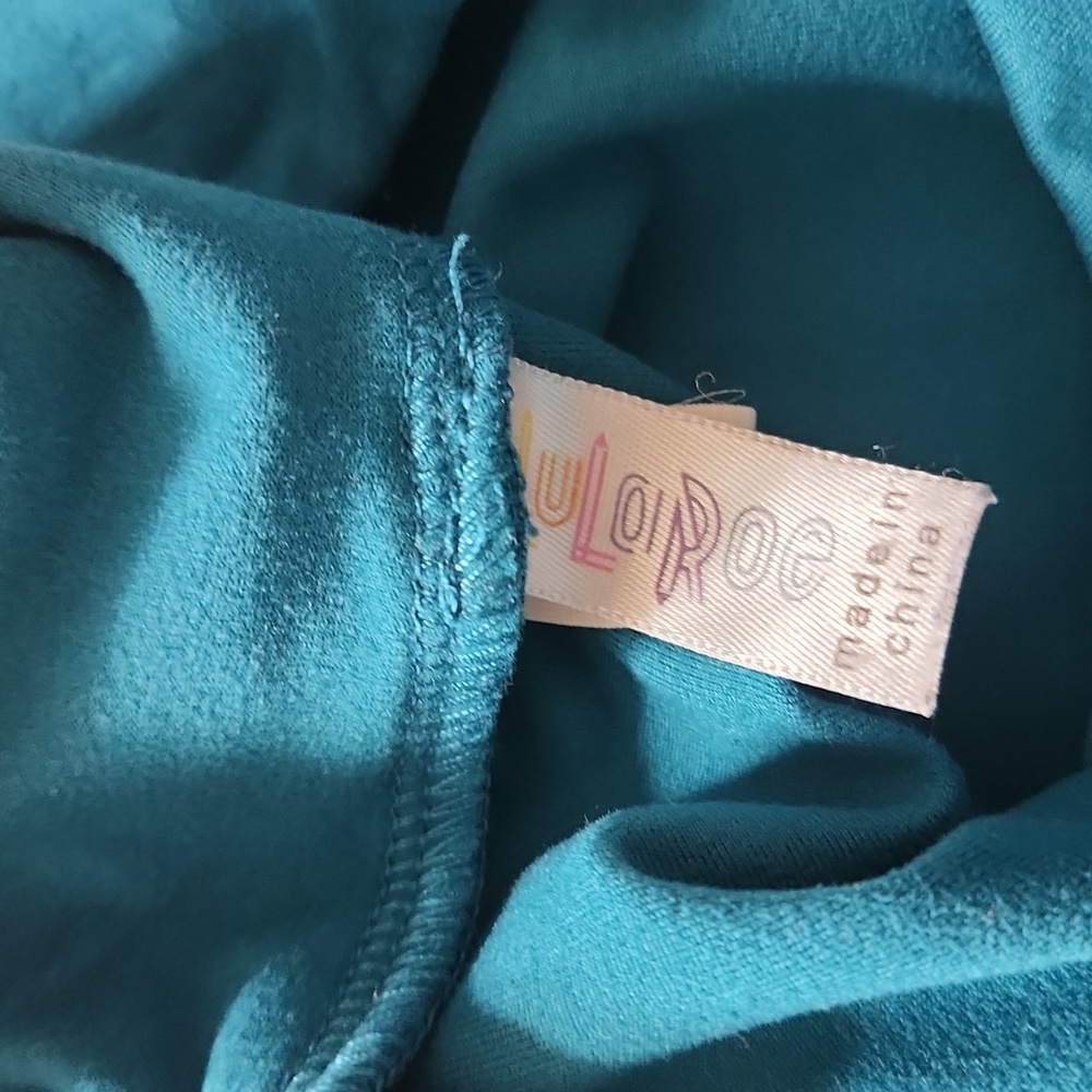 LulaRoe Teal Tall & Curvy Leggings - Picture 2 of 4